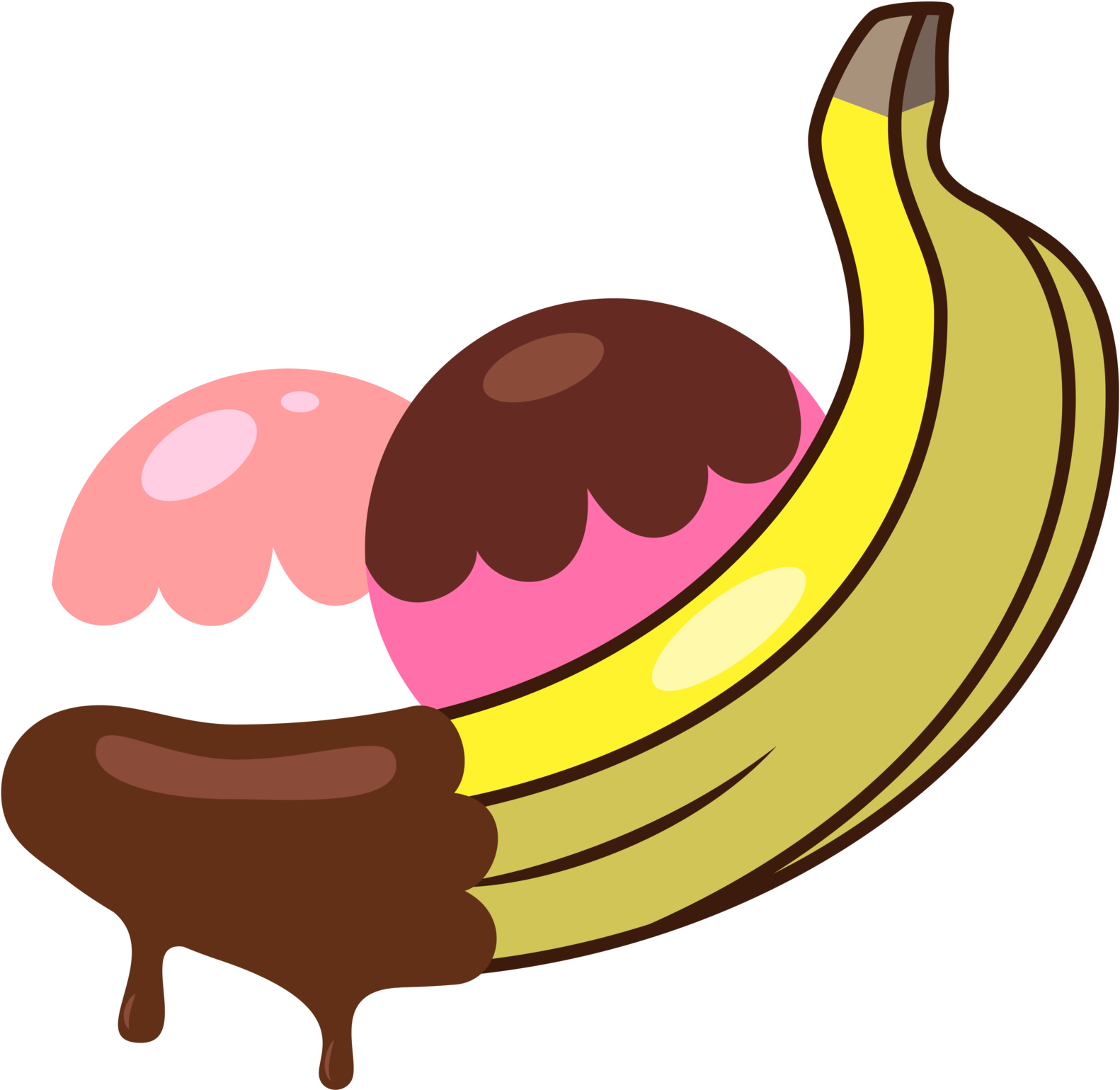 Banana Split's Cutie Mark [request] By Lahirien - Plantain (1600x1615)