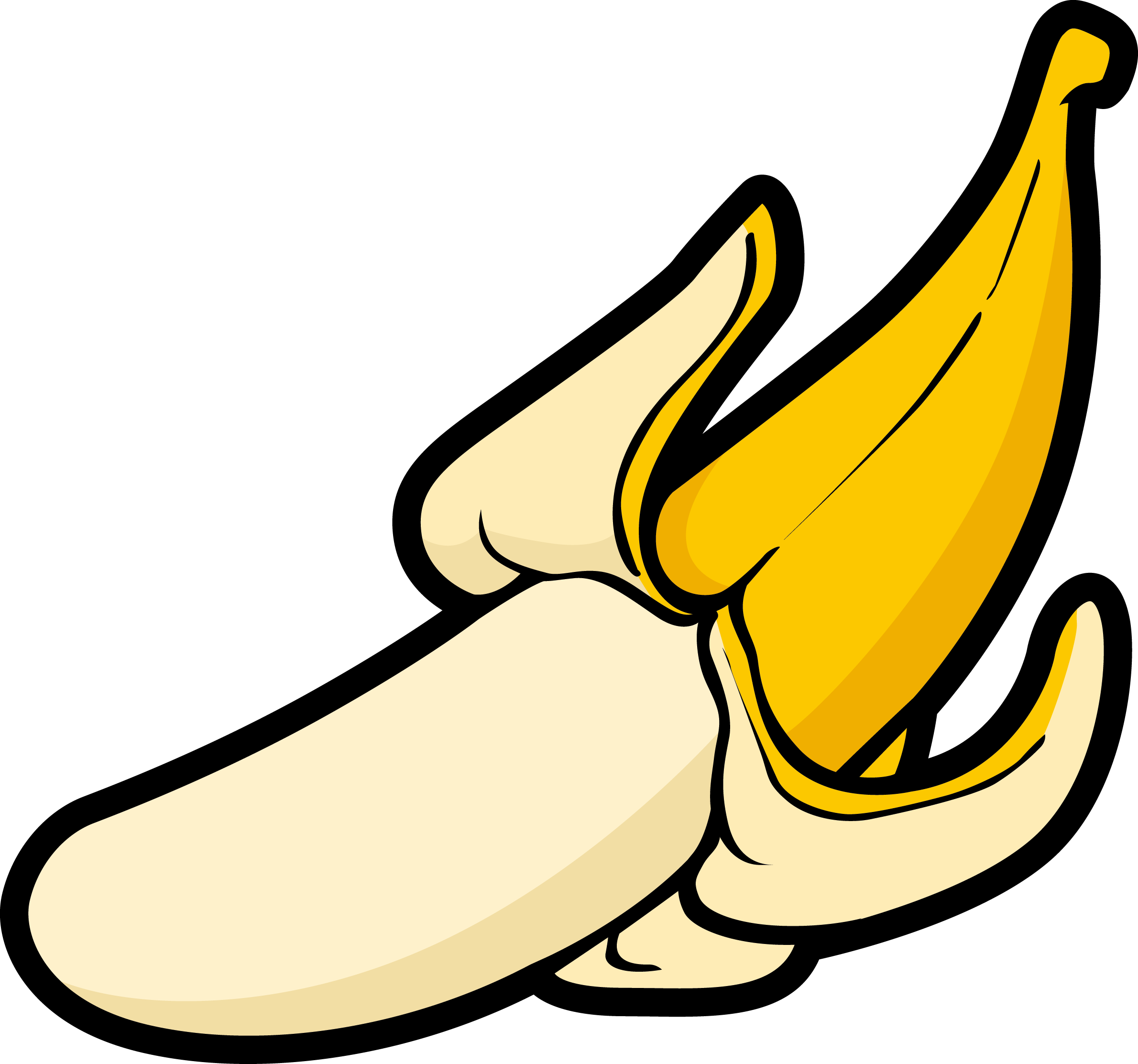 Juice Banana Split Peel - Banana Vector Png (2380x2225)
