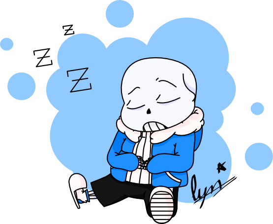 Sans The Sleepy Skeleton~ By Bananaskittlesplit - Cartoon (555x454)