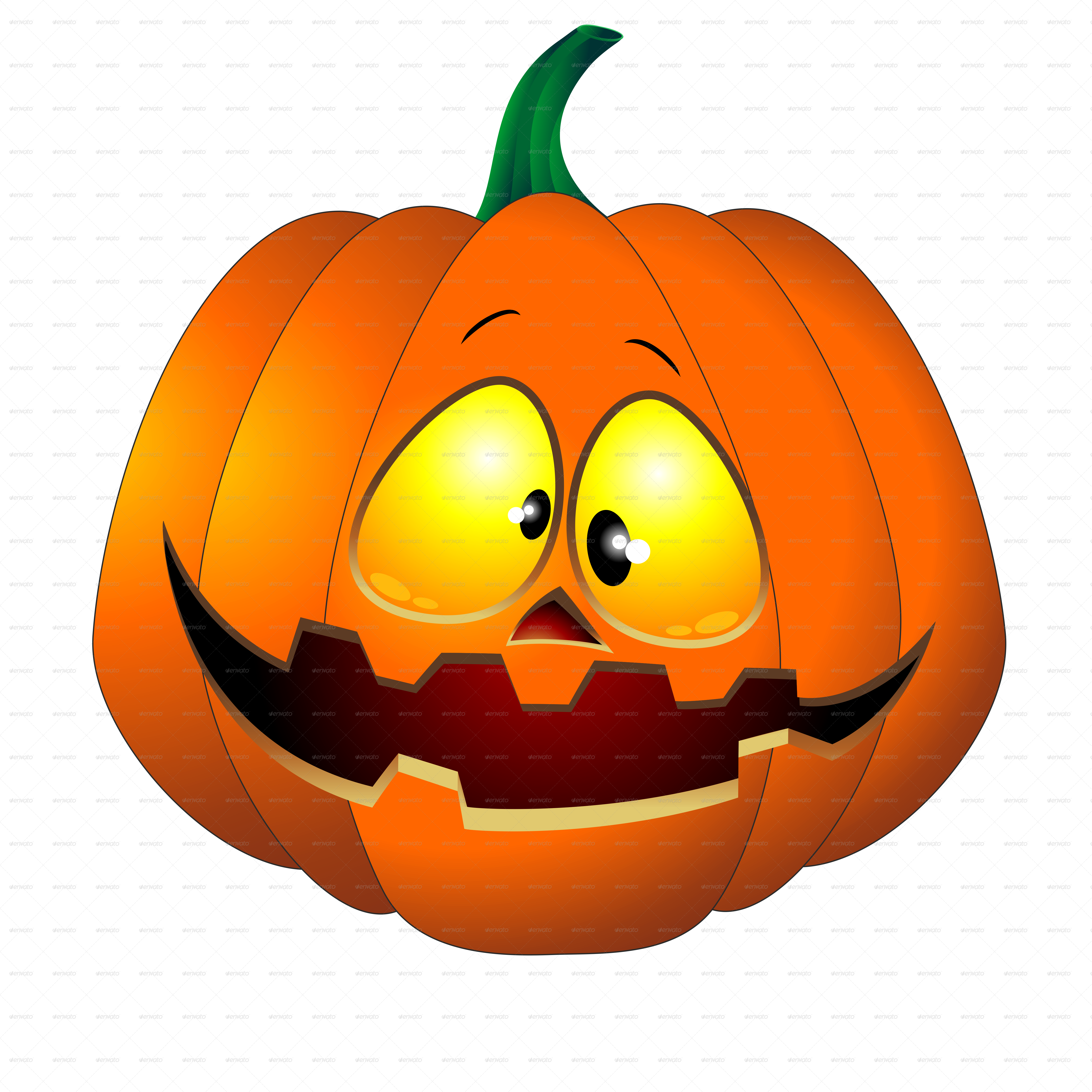 Halloween Pumpkins Cartoon By Bluedarkat Graphicriver - Cartoon Halloween Pumpkin (5000x5000)