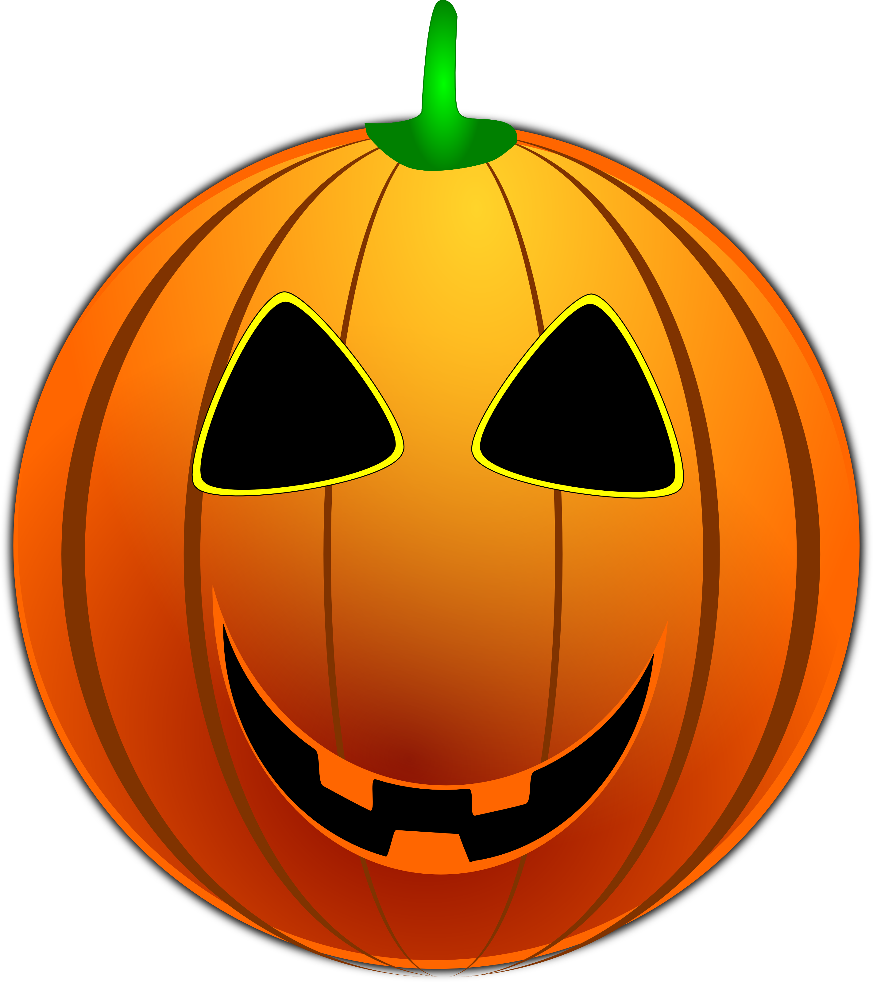 Free Halloween Vector Clipart Illustration - Jack O Lantern Clip Art (2845x3200)