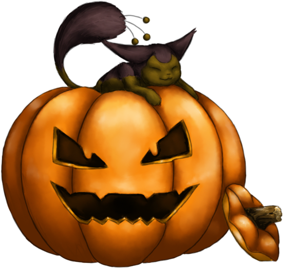 A Pokemon Halloween By Yoriden - Jack-o'-lantern (600x547)