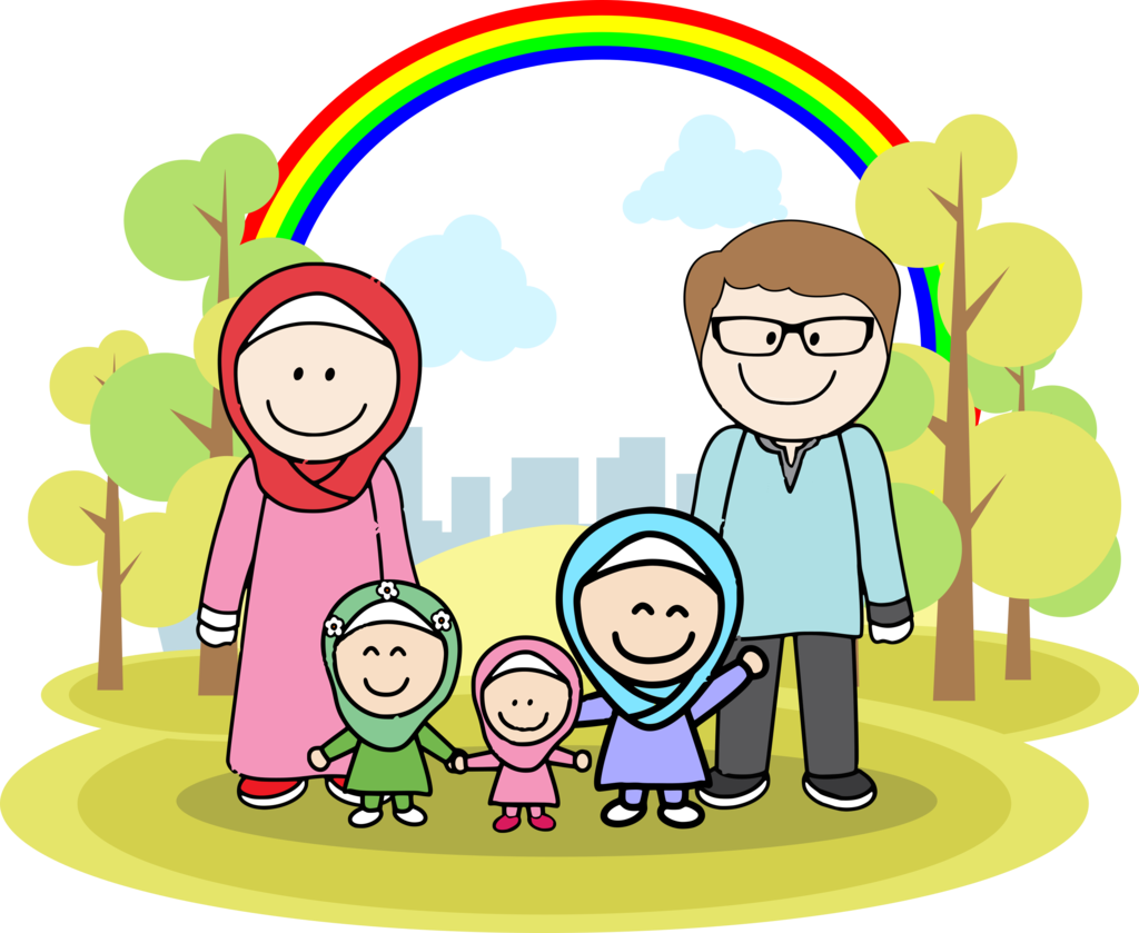 Family Muslim By Denutd Family Muslim By Denutd - Family Muslim Cartoon Png (1024x839)