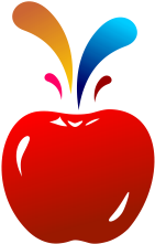 Apple Logo Transparent Background Red Vector Colour - Apple Vector (389x346)