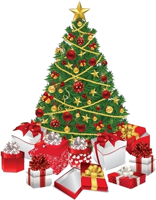 Embrace It Enjoy It - Christmas Tree And Gifts (400x405)