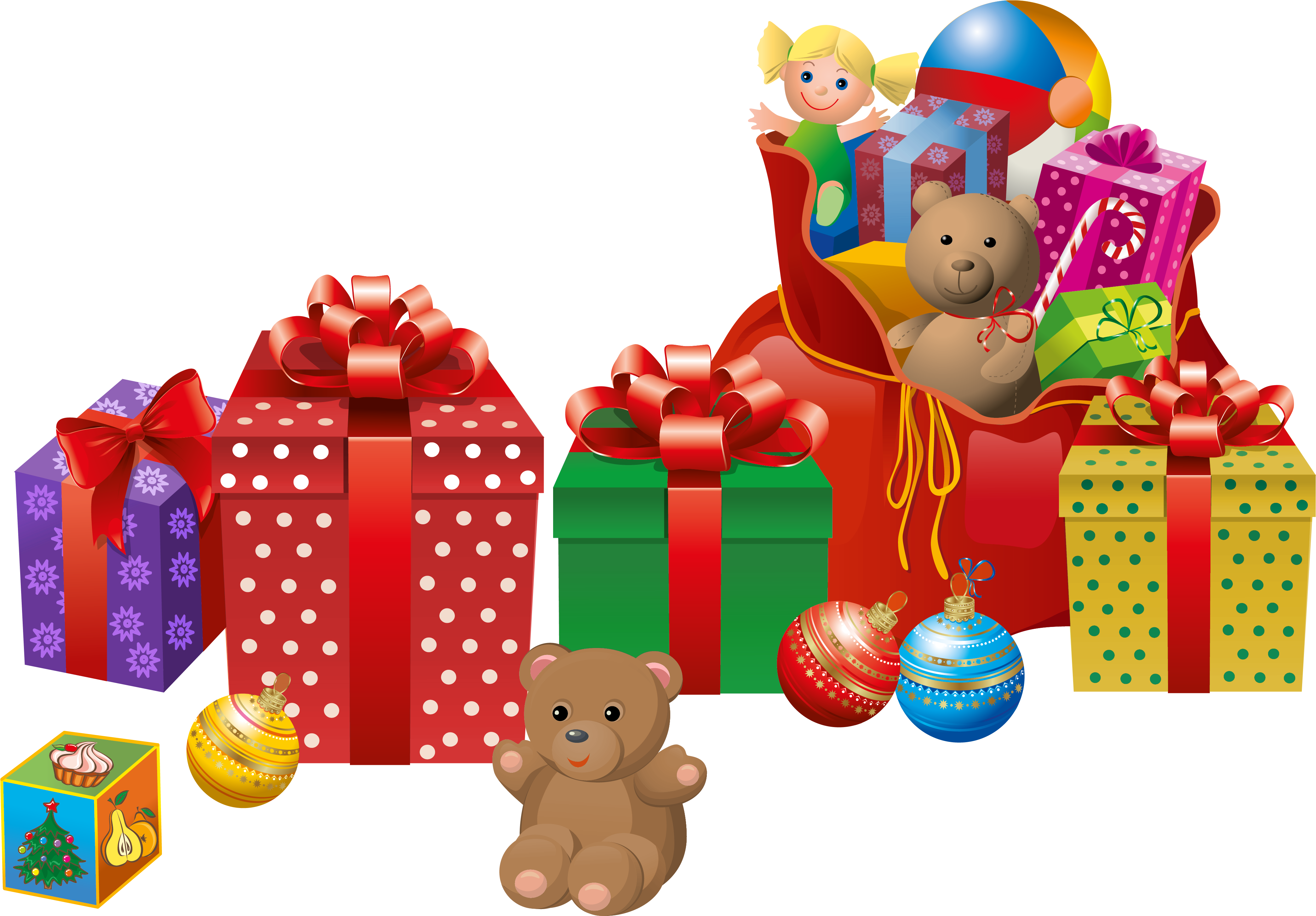 28 Collection Of Christmas Gifts Clipart Transparent - Christmas Presents Clipart (4635x3190)