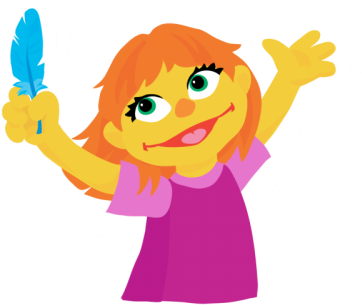 We Know These Familiar Names From Sesame Street Like - Julia From Sesame Street (500x312)