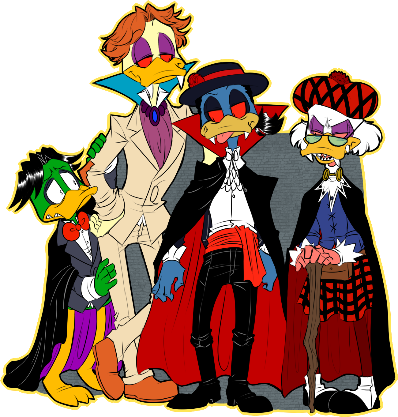 Family Of Vampire Ducks - Count Duckula Don Diego (1350x1430)