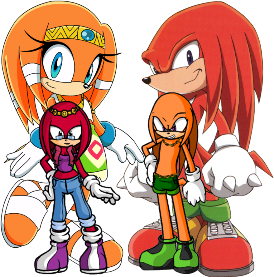 Knuxikal Family By Donamorteboo - Knuckles The Echidna Sonic X (891x896)