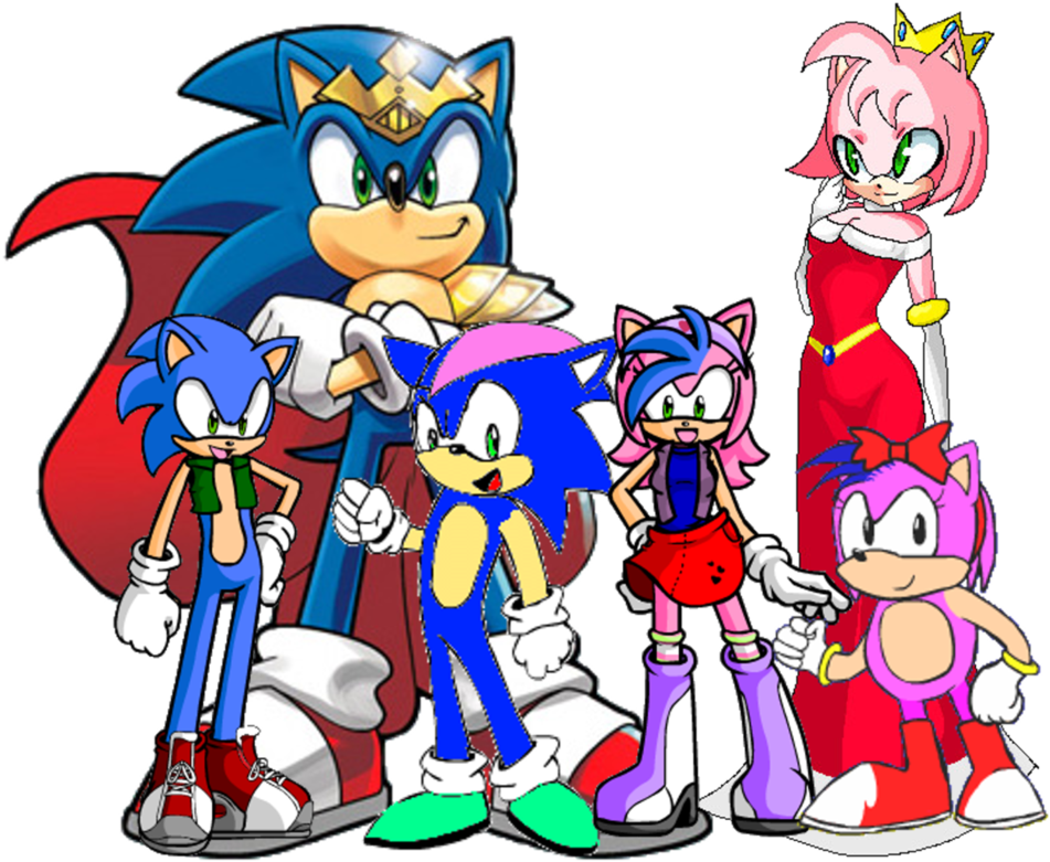 Sonamy Family By Donamorteboo - Sonic And Amy's Family (972x821)