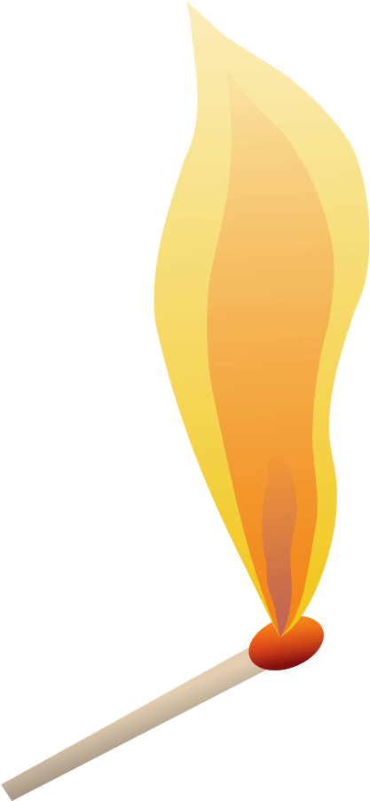 Matches Clipart Burning Match - Lit Clipart (545x1000)