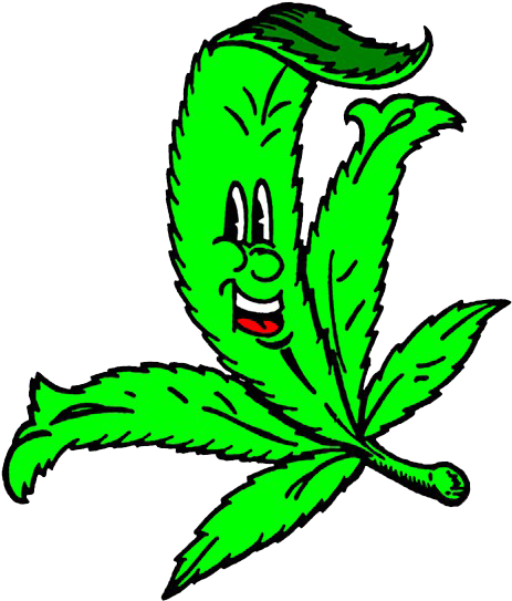 Cannabis Cartoon Drawing Clip Art - Marijuana Cartoon Png (500x548)