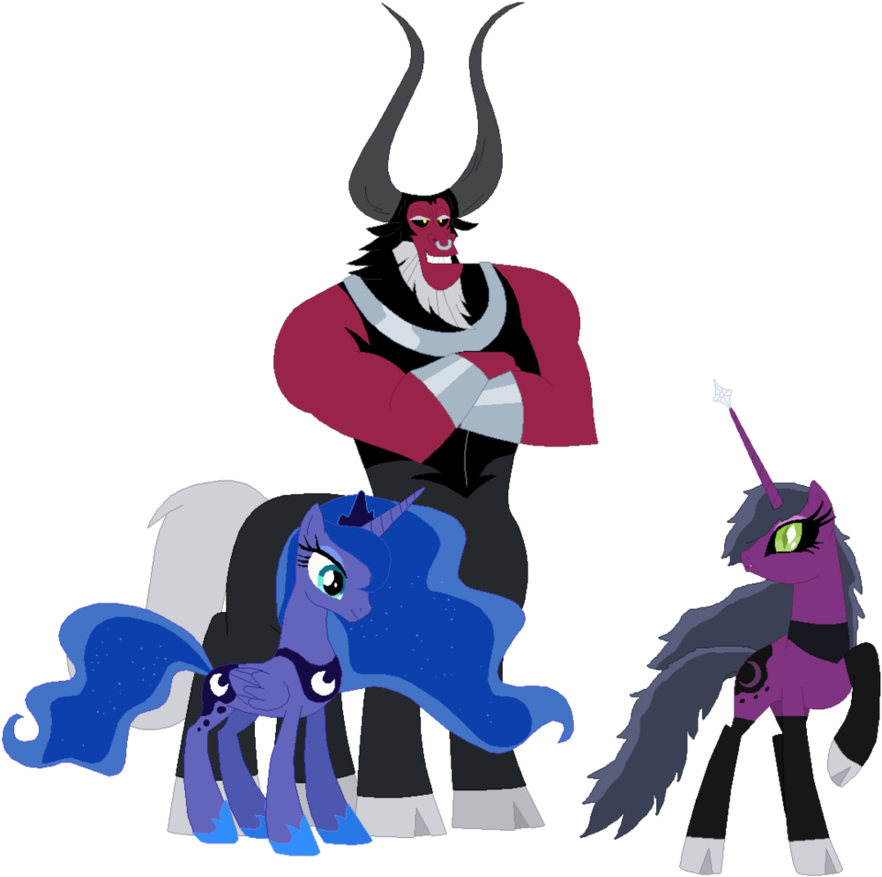 Luna's Family By Twistednights - Cartoon (903x884)