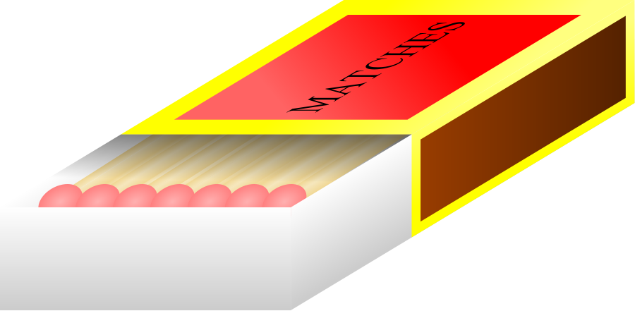 Match Clipart Matchbox - Matches Clip Art (900x441)