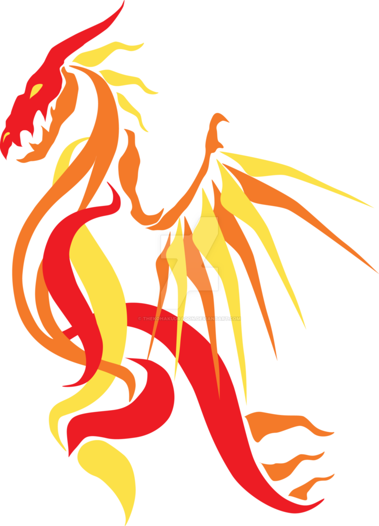 Dragon Flame By Thekohakudragon - Blue Flame Dragon Png (759x1054)