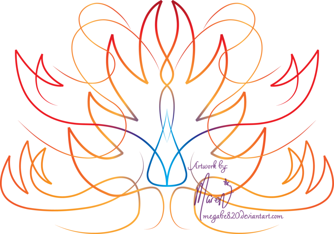 Flame Inspired Pinstripe By Megabe820 - Illustration (1068x747)