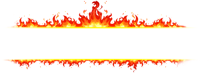 Flame Banner - Fire On White Background (980x344)