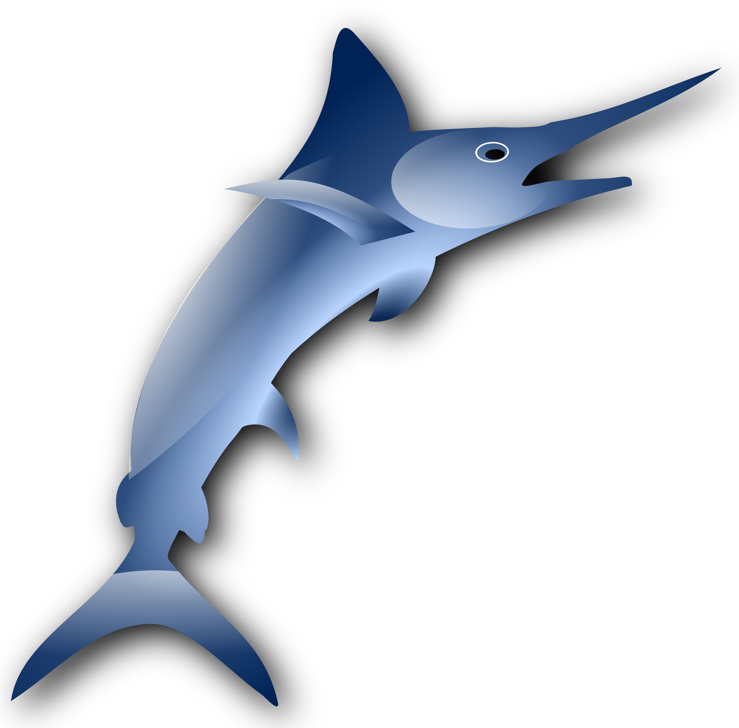 Big Image - Blue Marlin Clipart (2400x2400)