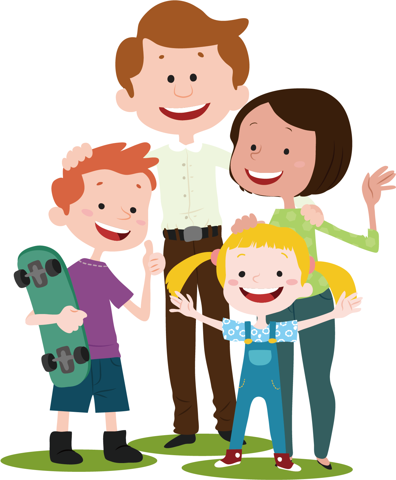 Vector Cartoon Family - Nice Family Cartoon Png (1667x1667)