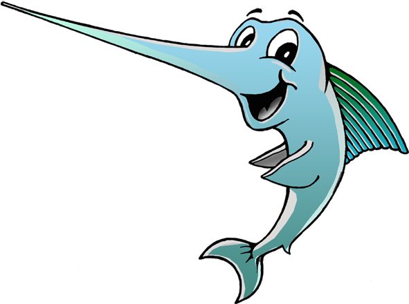 Jacko Is One Of Poker's Comical Swordfish Friends - Swordfish (600x457)