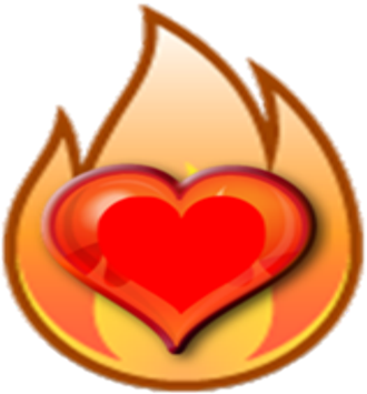 Fire Heart Cutie Mark - Roblox Heart Decal (420x420)