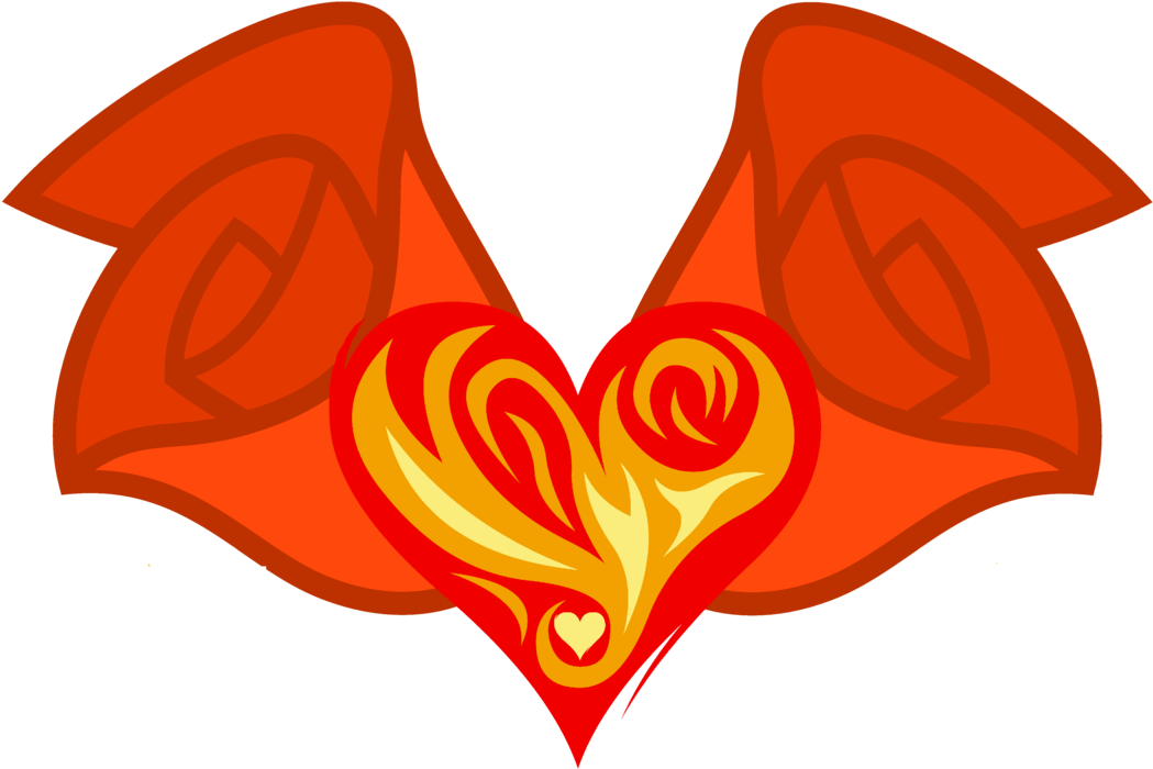 Fire Heart Cutie Mark - Rose Mlp Heart Cutie Mark (1092x732)