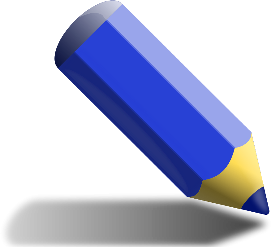 Blue Pencil Clipart Vector Clip Art Free Design - Blue Pencil (900x829)