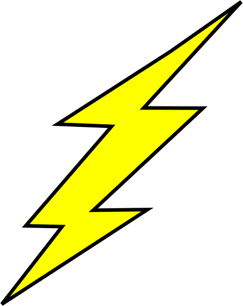 Lightning Clipart Horizontal - Flash Lightning Bolt Png (474x598)