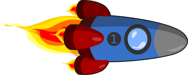 Rocketship Clipart - Rocket Ship Clipart Gif (600x240)