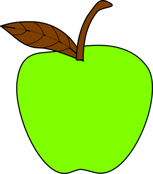 Apple Clip Art - แอ ป เปิ้ ล การ์ตูน (522x593)