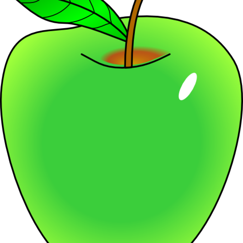 Green Apple Clipart Shaded Green Apple Clip Art At - Apple Clip Art (1024x1024)