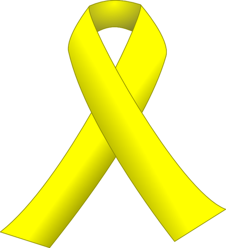 Yellow Ribbon Vector Illustration - Pink Ribbon Clip Art (455x500)