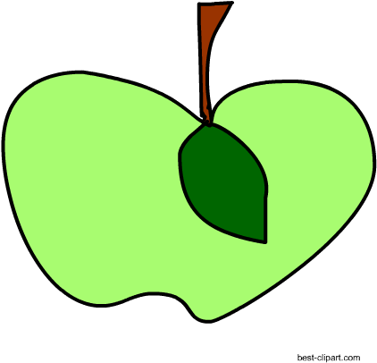 Green Apple Free Png Clip Art - Al Huda Kebon Jeruk (450x450)
