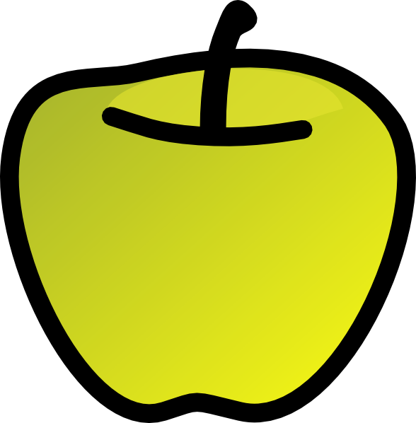 Green Apple 2 Clip Art At Clker - Draw A Green Apple (588x598)