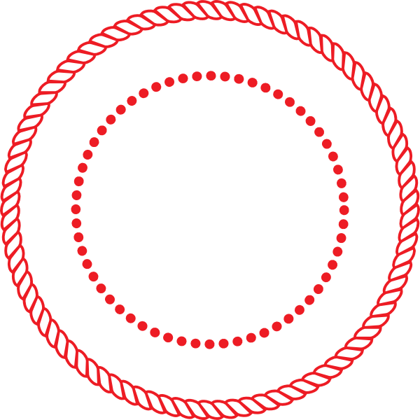 Stamp Clipart Border Vector - Free Vector Rope Circle (600x600)