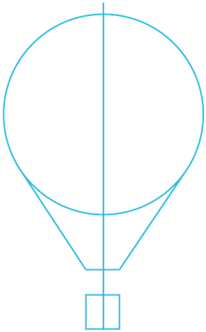 Lets Draw The Basic Shapes And Lines Applying Gentle - Draw Hot Air Balloons (500x500)