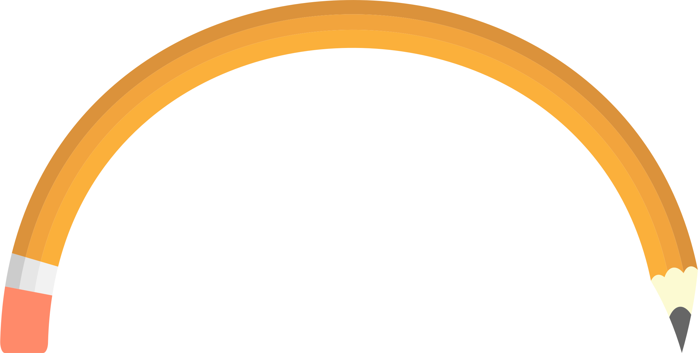 Pencil Arch - Pencil In Circle Png (2314x1170)
