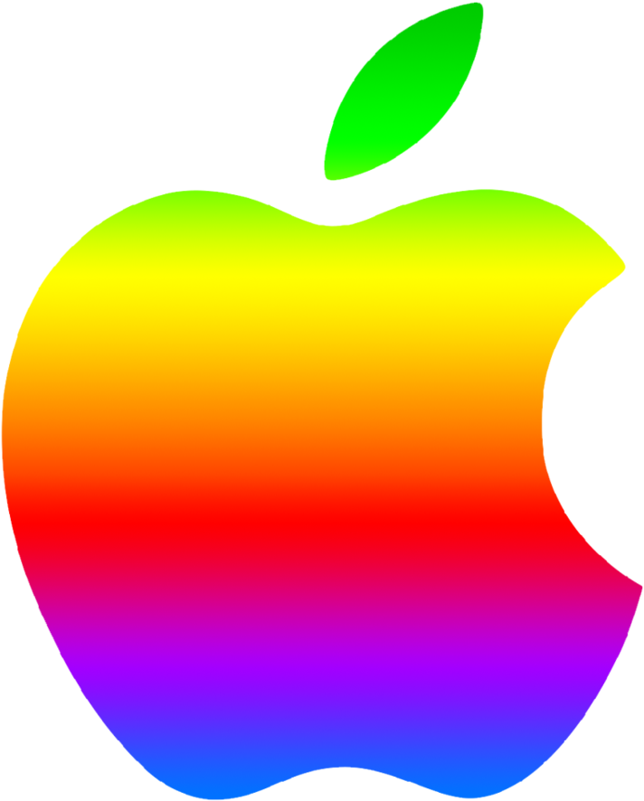 Colored Modern Apple Logo 2 By Greenmachine987 - Art (800x975)