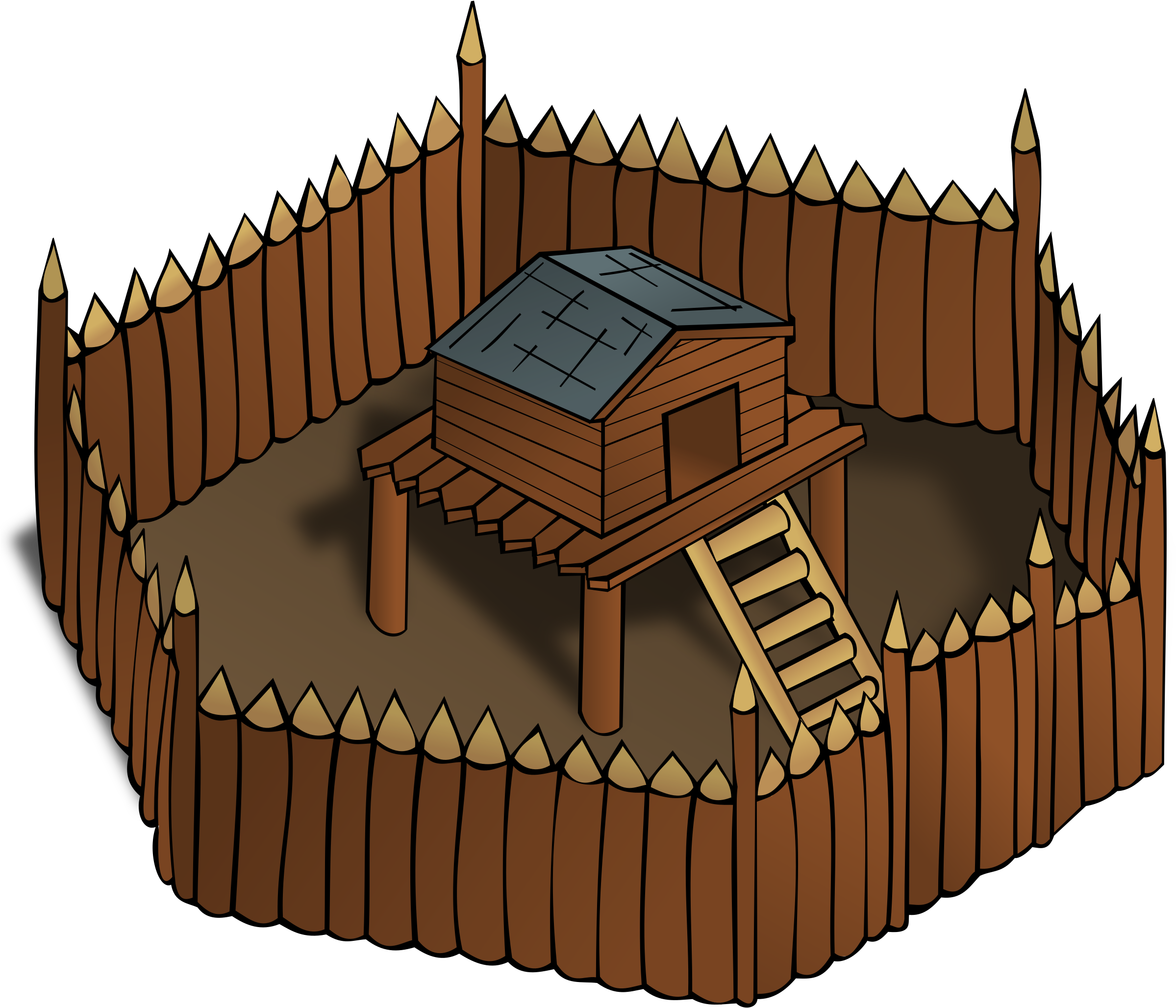 Bridge Clipart Map Symbol - Fort Clip Art (2400x2400)