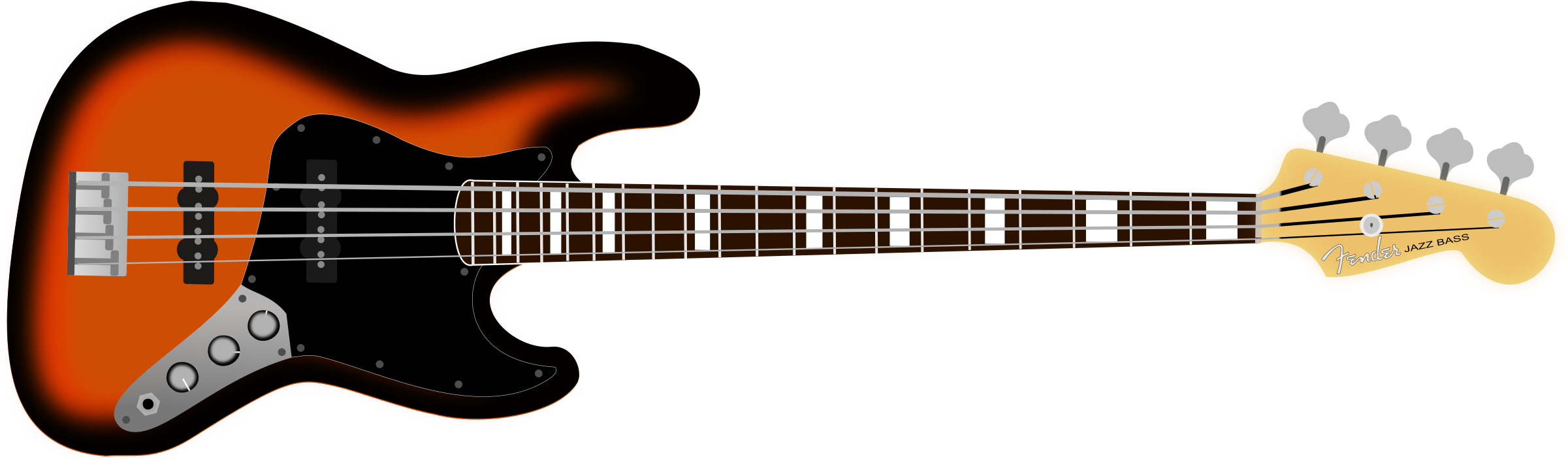This Free Icons Png Design Of Fender Jazz Bass Classic - Fender Classic 70s Jazz Bass (2400x718)