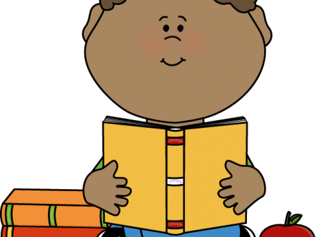 Kid Reading Clipart - Boy Reading A Book Clipart (640x480)