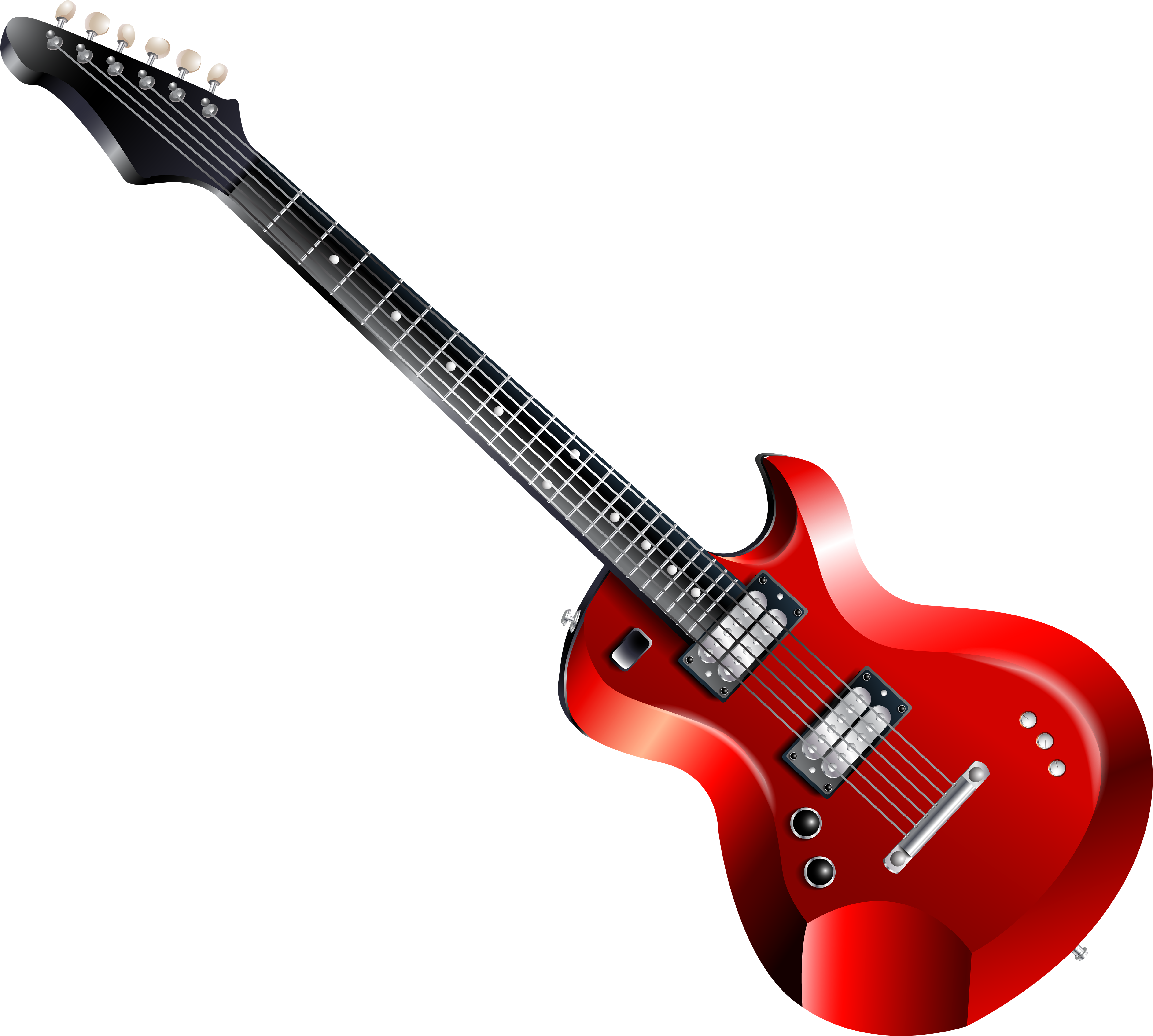 Red Electric Guitar Png Clipart - Red Electric Guitar Png Clipart (5000x4494)