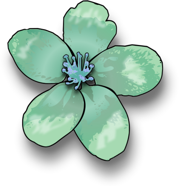 Vector Clip Art - Apple Blossom Clip Art (600x623)