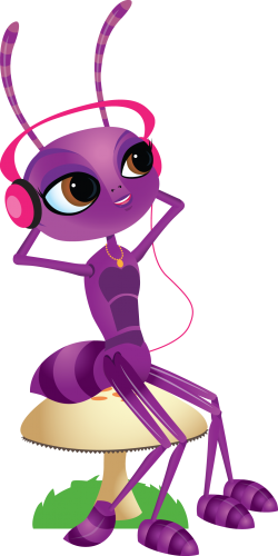Ant Clipart Purple - Er Institute (250x500)