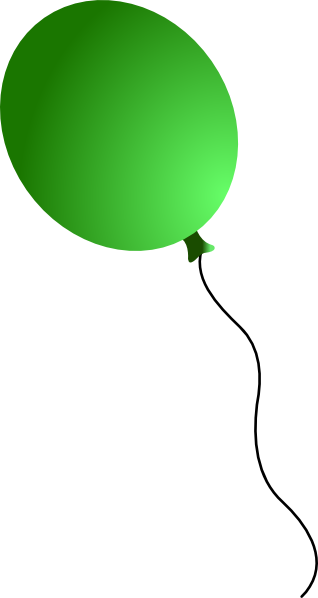 Black And Green Balloon Clipart - Green Balloon Clipart (318x598)