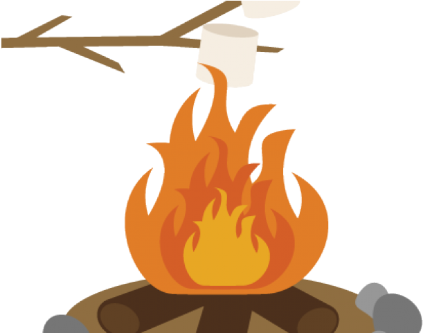 Marshmellow Clipart Bonfire - Marshmallow Campfire Clipart (640x480)