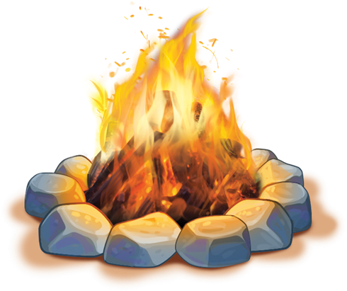 Bonfire Clipart Campout - Vbs Camp Out 2017 (500x444)