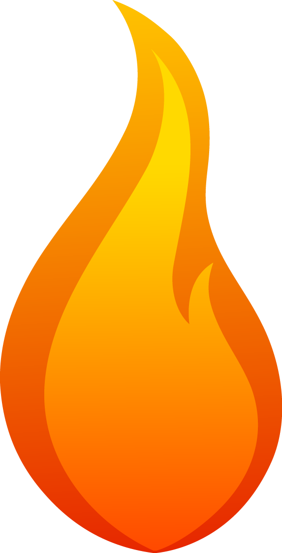 Llama De Fuego Vector Png (573x1120)