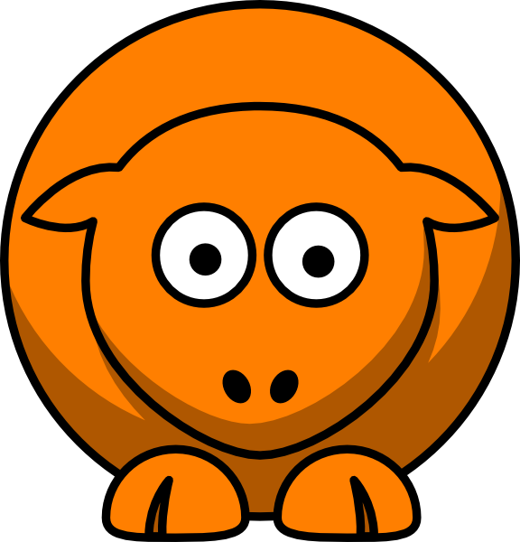 Orange Clipart Sheep - College Football (576x600)