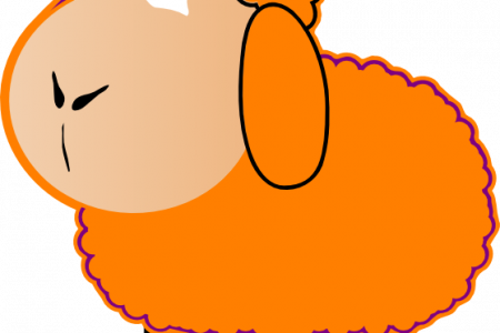 Orange Clipart Sheep - Clip Art Brown Sheep (450x300)